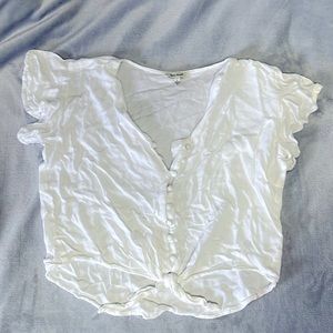 White Crop Top, Size Large